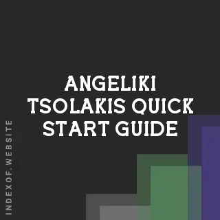 Angeliki Tsolakis Quick Start Guide | Indexof