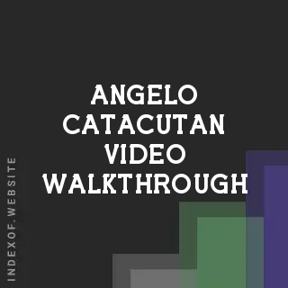 Angelo Catacutan Video Walkthrough | Indexof