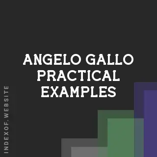 Angelo Gallo Practical Examples | Indexof