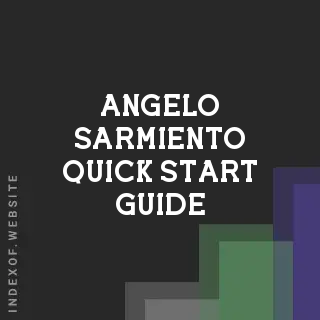 Angelo Sarmiento Quick Start Guide | Indexof