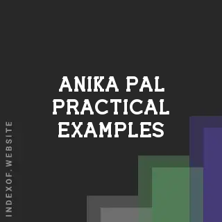 Anika Pal Practical Examples | Indexof
