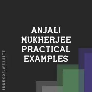 Anjali Mukherjee Practical Examples | Indexof