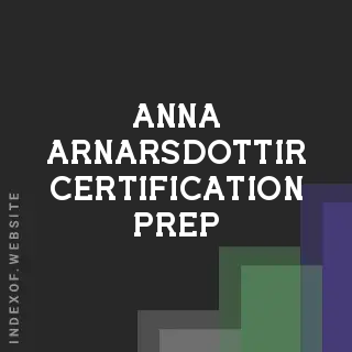 Anna Arnarsdottir Certification Prep | Indexof