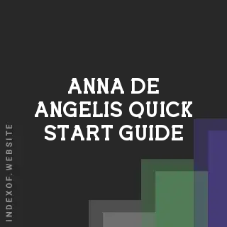 Anna De Angelis Quick Start Guide | Indexof