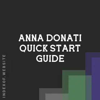 Anna Donati Quick Start Guide | Indexof