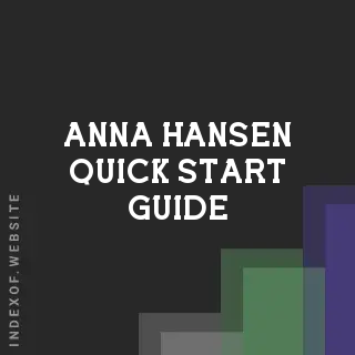 Anna Hansen Quick Start Guide | Indexof