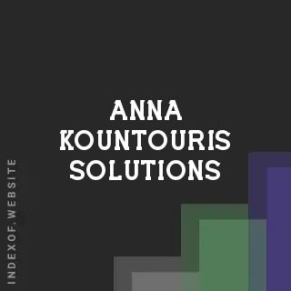 Anna Kountouris Solutions | Indexof