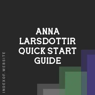 Anna Larsdottir Quick Start Guide | Indexof
