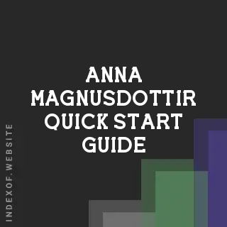 Anna Magnusdottir Quick Start Guide | Indexof