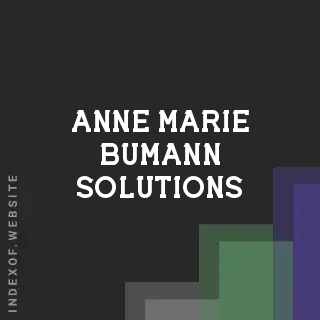 Anne-Marie Bumann Solutions | Indexof
