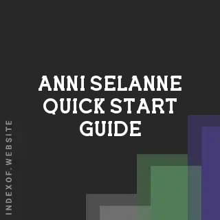 Anni Selanne Quick Start Guide | Indexof