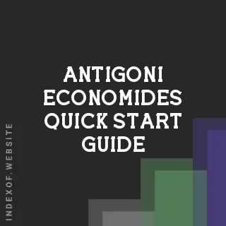 Antigoni Economides Quick Start Guide | Indexof