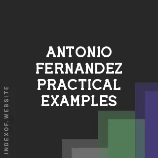 Antonio Fernandez Practical Examples | Indexof