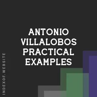 Antonio Villalobos Practical Examples | Indexof