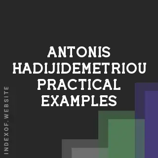 Antonis Hadijidemetriou Practical Examples | Indexof