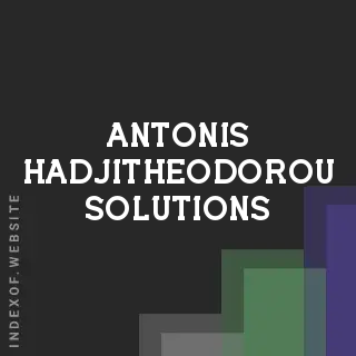 Antonis Hadjitheodorou Solutions | Indexof