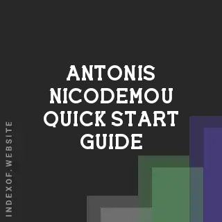 Antonis Nicodemou Quick Start Guide | Indexof