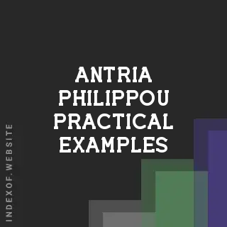 Antria Philippou Practical Examples | Indexof