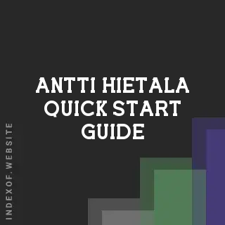 Antti Hietala Quick Start Guide | Indexof