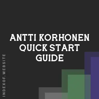 Antti Korhonen Quick Start Guide | Indexof