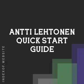Antti Lehtonen Quick Start Guide | Indexof