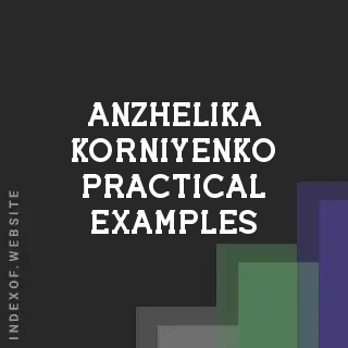 Anzhelika Korniyenko Practical Examples | Indexof