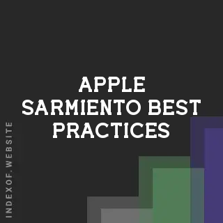 Apple Sarmiento Best Practices | Indexof
