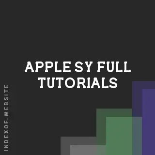 Apple Sy Full Tutorials | Indexof