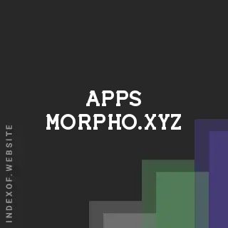 apps-morpho.xyz by Junaedi Subagyo site -  Indexof