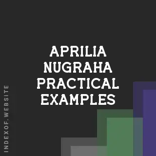 Aprilia Nugraha Practical Examples | Indexof