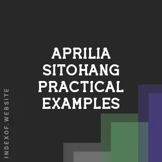Aprilia Sitohang Practical Examples | Indexof