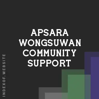Apsara Wongsuwan Community Support | Indexof