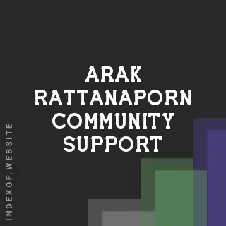 Arak Rattanaporn Community Support | Indexof