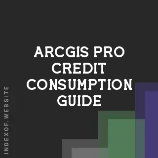 ArcGIS Pro Credit Consumption Guide: Dynamic Web Maps 2026 - Indexof
