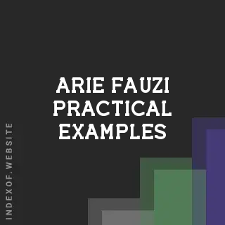 Arie Fauzi Practical Examples | Indexof