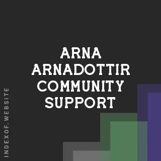 Arna Arnadottir Community Support | Indexof