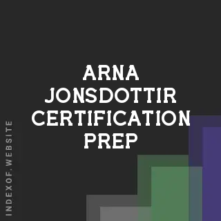 Arna Jonsdottir Certification Prep | Indexof
