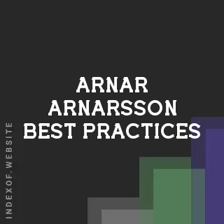Arnar Arnarsson Best Practices | Indexof
