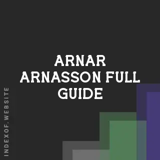 Arnar Arnasson Full Guide | Indexof