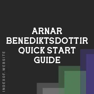 Arnar Benediktsdottir Quick Start Guide | Indexof
