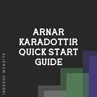 Arnar Karadottir Quick Start Guide | Indexof