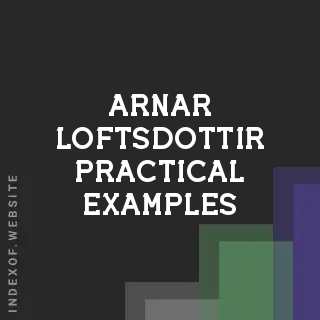 Arnar Loftsdottir Practical Examples | Indexof
