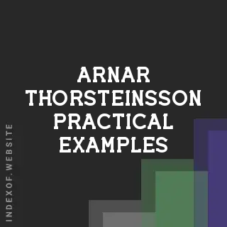 Arnar Thorsteinsson Practical Examples | Indexof