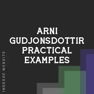 Arni Gudjonsdottir Practical Examples | Indexof
