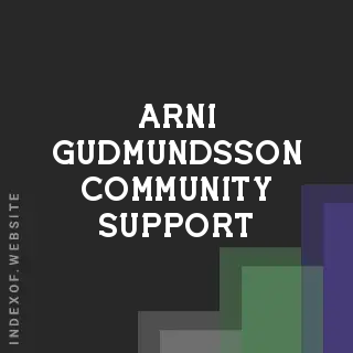 Arni Gudmundsson Community Support | Indexof