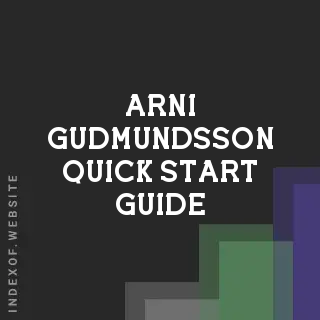 Arni Gudmundsson Quick Start Guide | Indexof