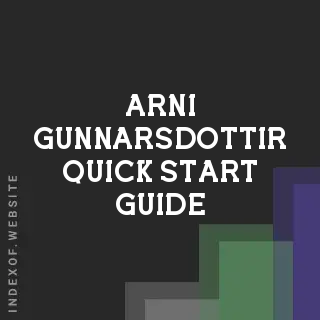 Arni Gunnarsdottir Quick Start Guide | Indexof