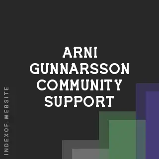 Arni Gunnarsson Community Support | Indexof