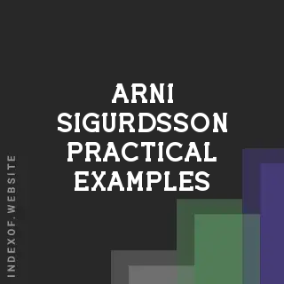 Arni Sigurdsson Practical Examples | Indexof