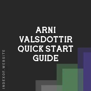 Arni Valsdottir Quick Start Guide | Indexof